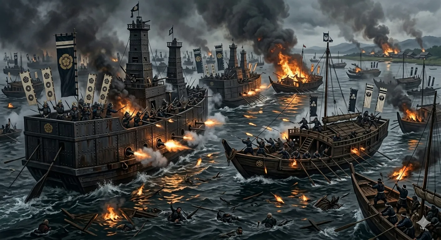 Iron-armored Atakebune warships