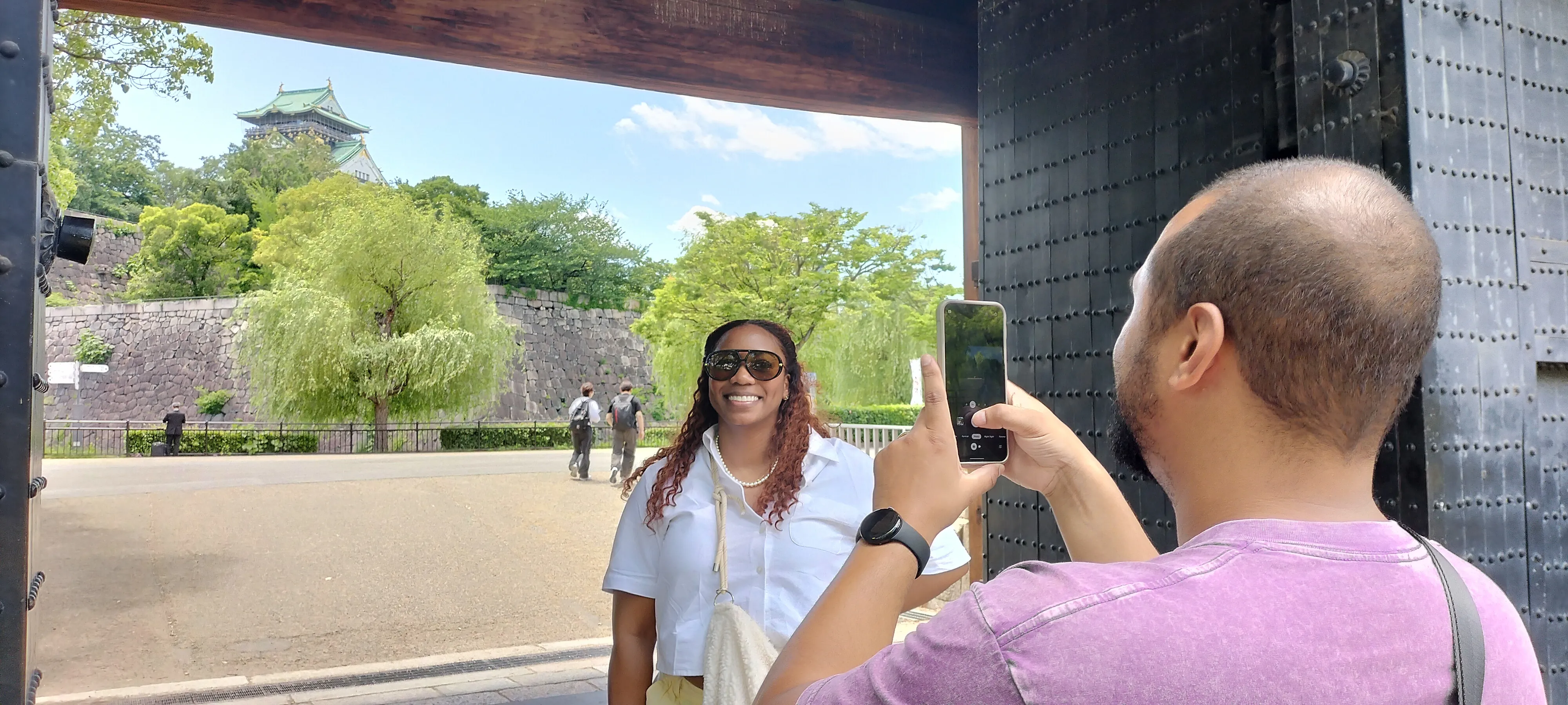 Group at Osaka Castle
