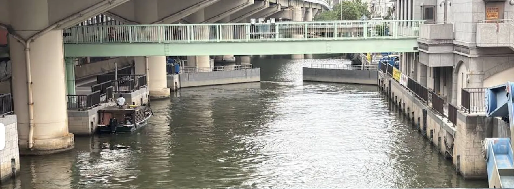The Higashi-Yokobori River, part of the original Osaka Castle outer moat system