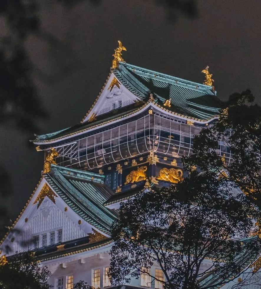 Haiku — castle through branches