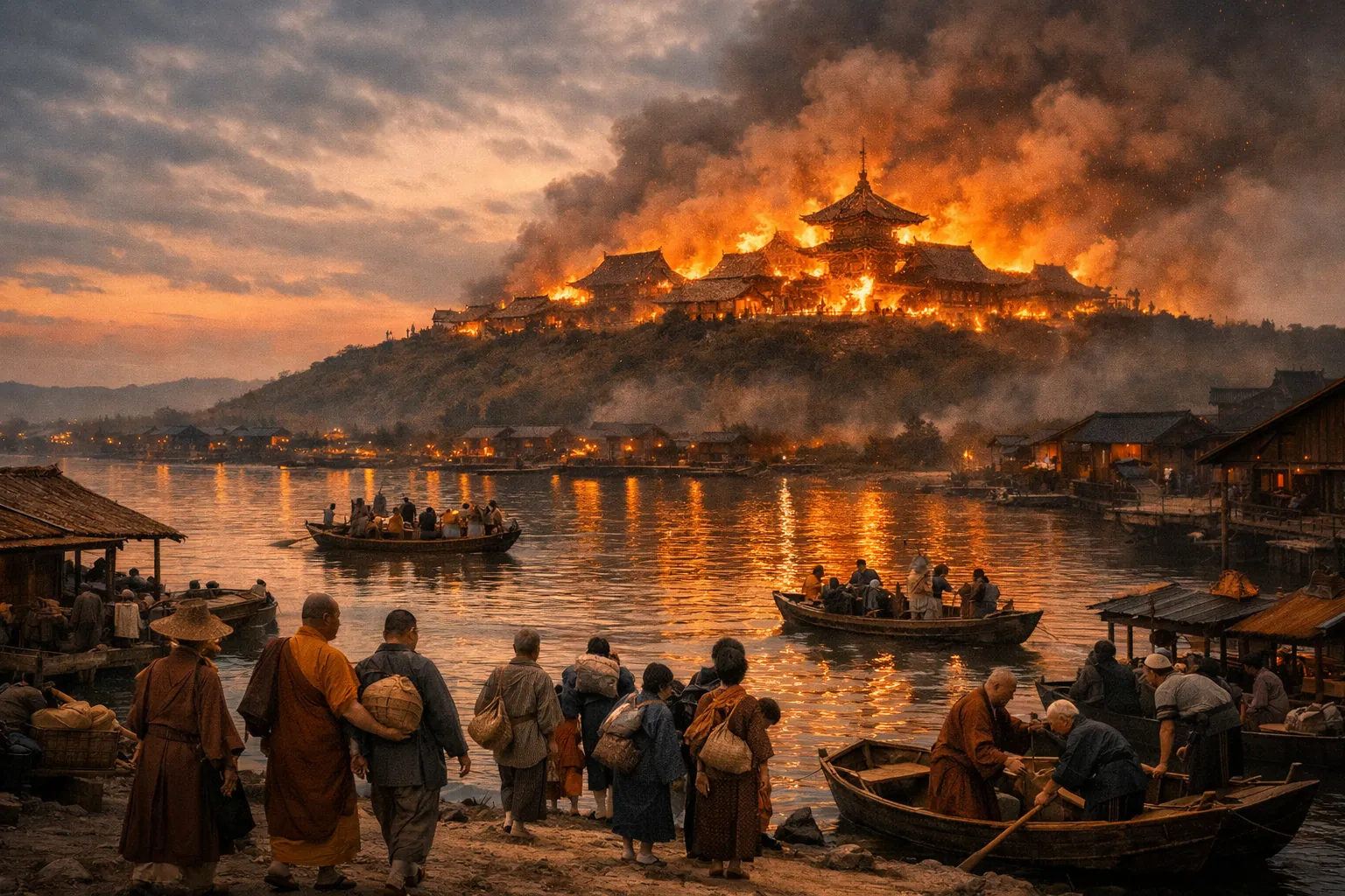 The burning of Ishiyama Honganji